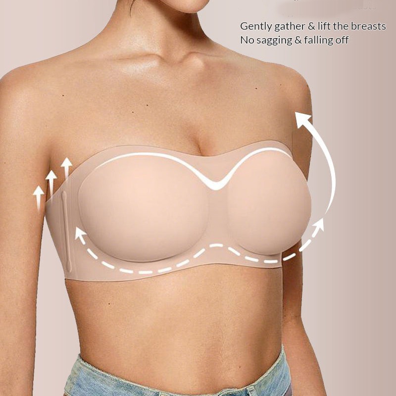Women's Strapless Bra with Pus - Plunge Bra Push Up recension och pris